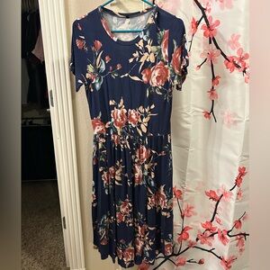Floral Navy Dress